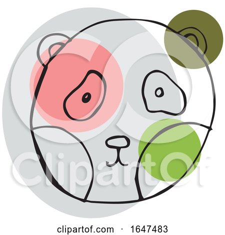 Sketched Panda Face by Cherie Reve
