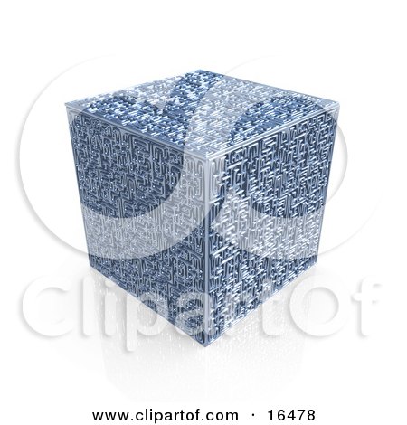 Interesting Cube With A Complex Maze On All Surfaces Clipart Illustration Graphic by 3poD