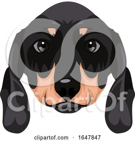 Dachshund Dog Face by Morphart Creations