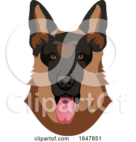 German Shepherd Dog Face by Morphart Creations
