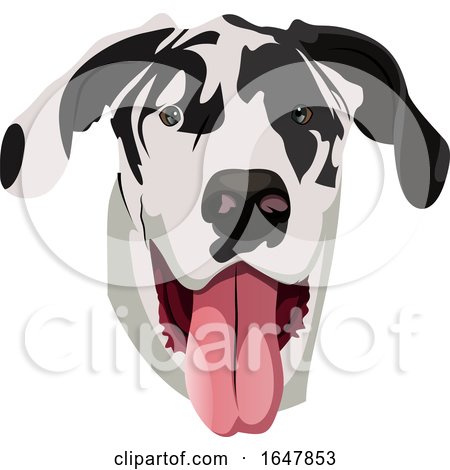 Great Dane Dog Face by Morphart Creations