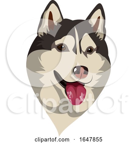 Husky Dog Face by Morphart Creations