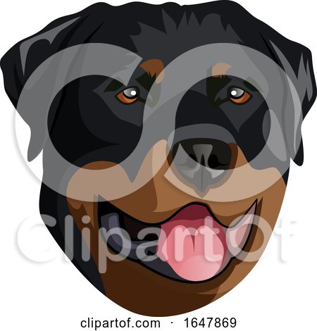 Rottweiler Dog Face by Morphart Creations