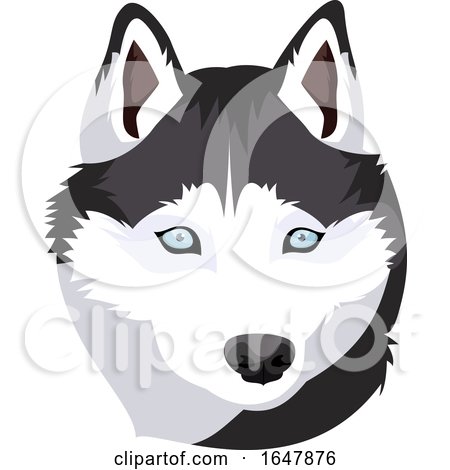 Siberian Husky Dog Face by Morphart Creations