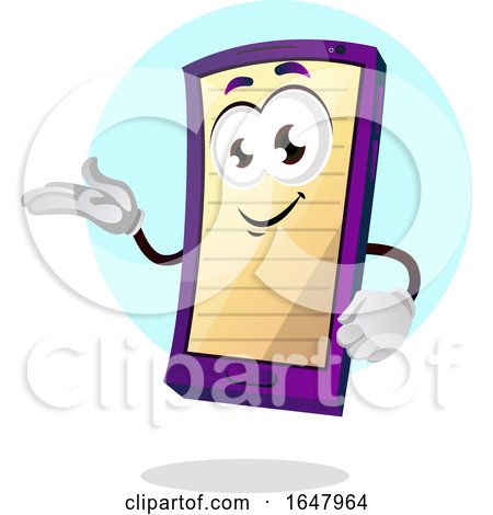 Cell Phone Mascot Character with a Note Screen by Morphart Creations