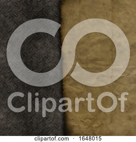 Grunge Paper on a Metallic Texture Background by KJ Pargeter