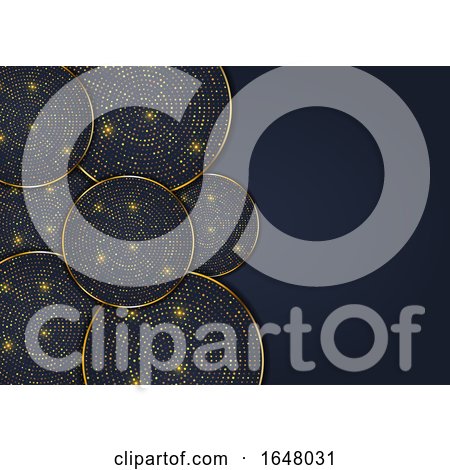 Abstract Design Background with Elegant Gold Dot Circles by KJ Pargeter