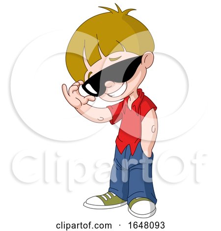 Cartoon Cool Kid Wearing Shades by yayayoyo