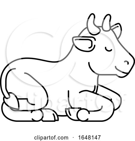 Cow Animal Cartoon Character by AtStockIllustration