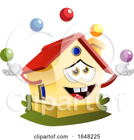 Home Mascot Character Juggling by Morphart Creations