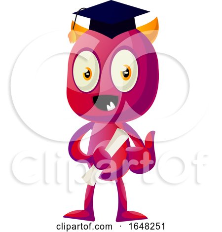 Graduate Devil Mascot Character by Morphart Creations