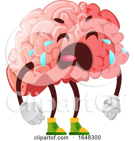 Brain Character Mascot Crying by Morphart Creations