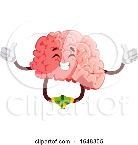 Brain Character Mascot Meditating by Morphart Creations