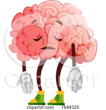 Sad Brain Character Mascot by Morphart Creations