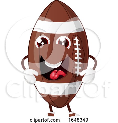 Cartoon Laughing American Football Mascot Character by Morphart Creations