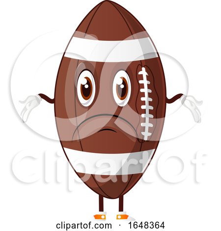 Cartoon Shrugging American Football Mascot Character by Morphart Creations