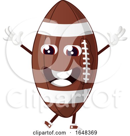 Cartoon Cheering American Football Mascot Character by Morphart Creations