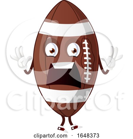 Cartoon Screaming American Football Mascot Character by Morphart Creations
