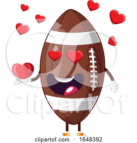 Cartoon American Football Mascot Character in Love by Morphart Creations