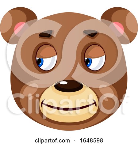 Bear Is Feeling Relief, Illustration, Vector on White Background. by Morphart Creations