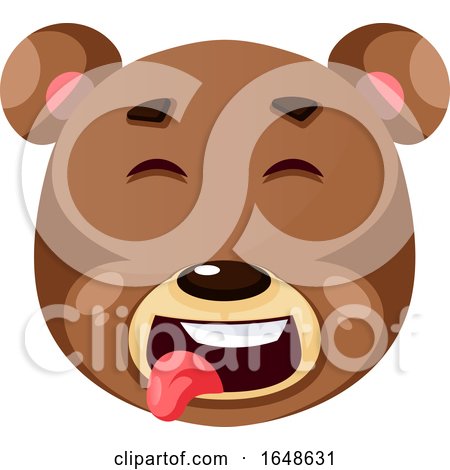 Bear Is Feeling Funny, , Illustration, Vector on White Background. by Morphart Creations