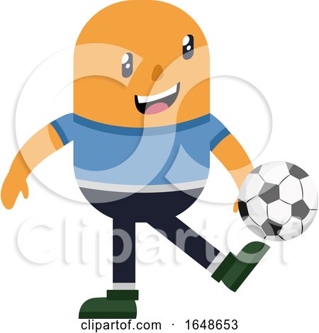 Man Kicking Football by Morphart Creations