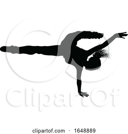 Street Dance Dancer Silhouette by AtStockIllustration