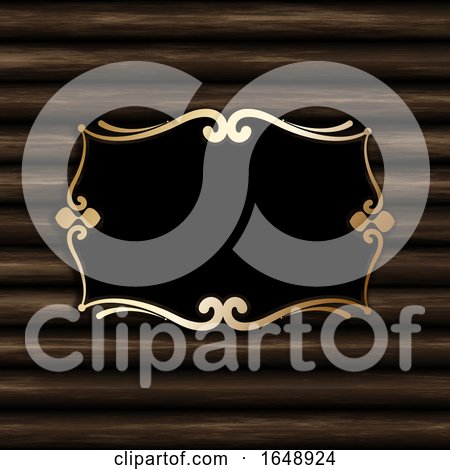 Decorative Blank Frame on an Old Wood Background by KJ Pargeter