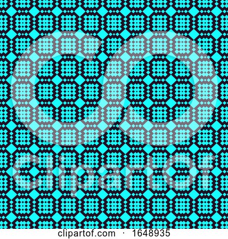 Abstract Pattern Background in Bright Teal Colour by KJ Pargeter