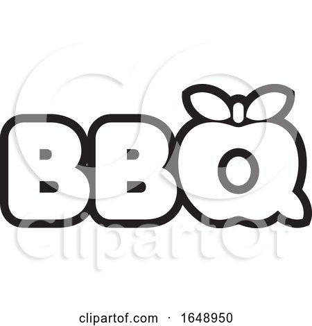 Black and White BBQ Icon by Lal Perera