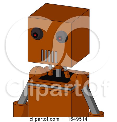 Redish-Orange Mech with Box Head and Vent Mouth and Red Eyed by Leo Blanchette