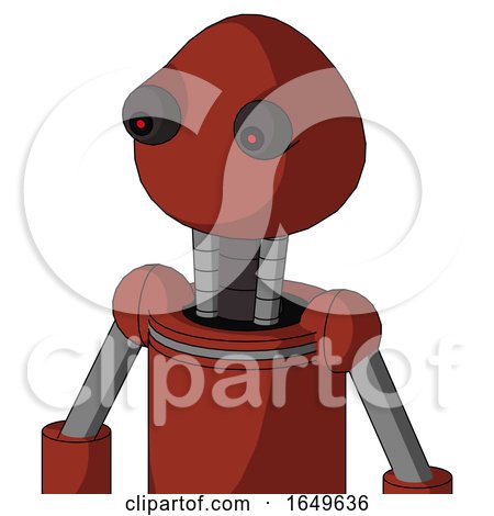 Red Automaton with Rounded Head and Red Eyed by Leo Blanchette