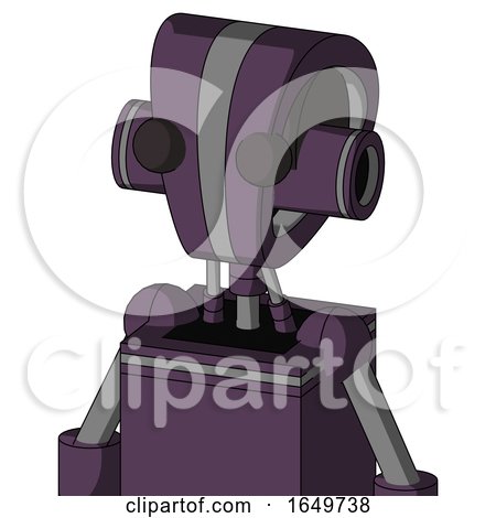 Purple Mech with Droid Head and Two Eyes by Leo Blanchette