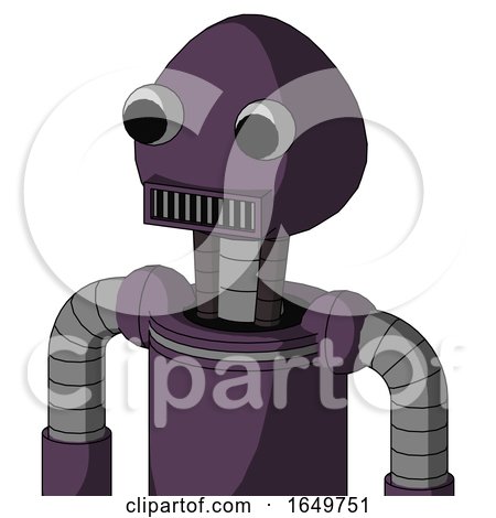 Purple Mech with Rounded Head and Square Mouth and Two Eyes by Leo Blanchette