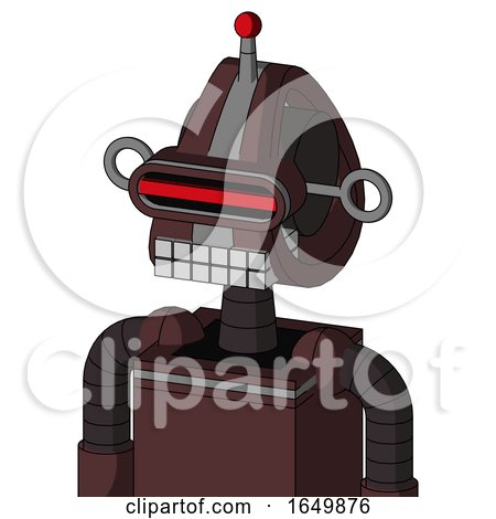 Purple Droid with Droid Head and Keyboard Mouth and Visor Eye and Single Led Antenna by Leo Blanchette