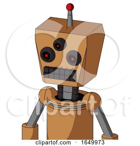 Peach Mech with Box Head and Keyboard Mouth and Three-Eyed and Single Led Antenna by Leo Blanchette