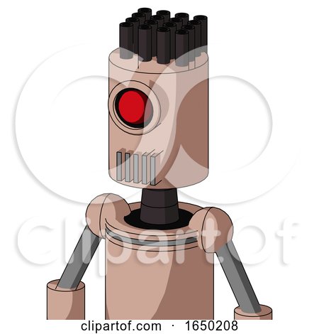 Light-Peach Mech with Cylinder Head and Vent Mouth and Cyclops Eye and Pipe Hair by Leo Blanchette