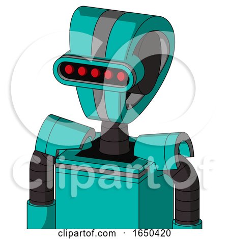 Greenish Robot with Droid Head and Visor Eye by Leo Blanchette