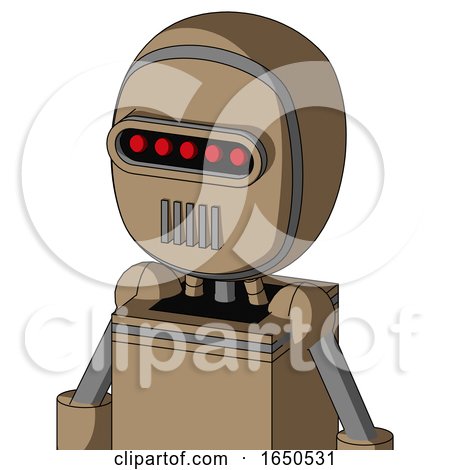 Cardboard Automaton with Bubble Head and Vent Mouth and Visor Eye by Leo Blanchette