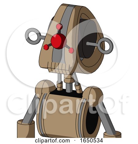 Cardboard Automaton with Droid Head and Toothy Mouth and Cyclops Compound Eyes by Leo Blanchette