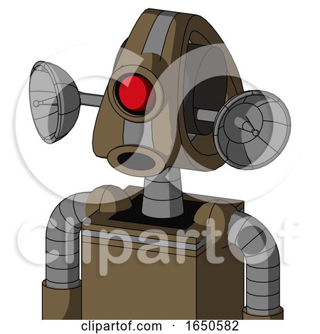 Cardboard Robot with Droid Head and Round Mouth and Cyclops Eye by Leo Blanchette