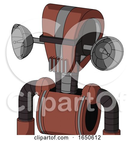 Brown Droid with Droid Head and Vent Mouth and Black Visor Cyclops by Leo Blanchette