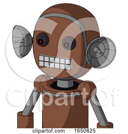 Brown Mech with Bubble Head and Keyboard Mouth and Red Eyed by Leo Blanchette