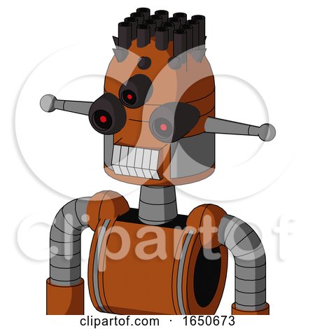 Brownish Droid with Dome Head and Teeth Mouth and Three-Eyed and Pipe Hair by Leo Blanchette