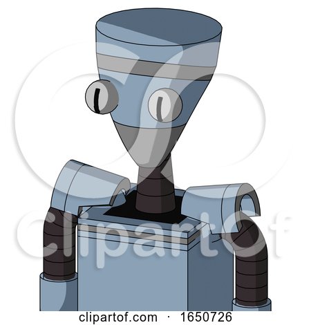Blue Mech with Vase Head and Two Eyes by Leo Blanchette