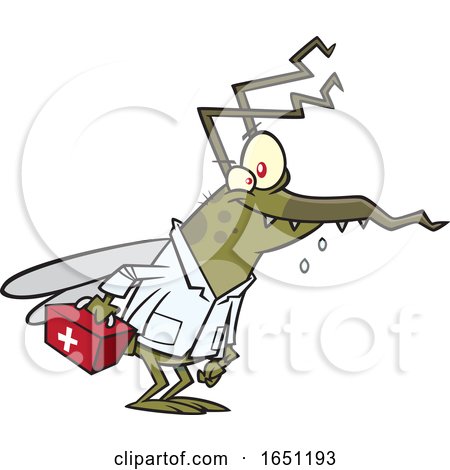 Cartoon Mosquito Doctor by toonaday