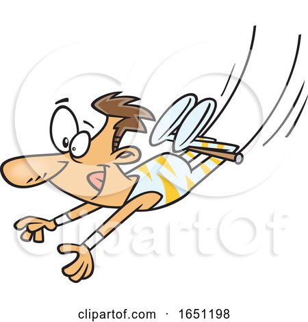 Cartoon Male Trapeze Artist by toonaday