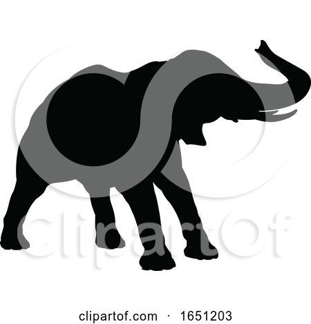 Elephant Silhouette by AtStockIllustration