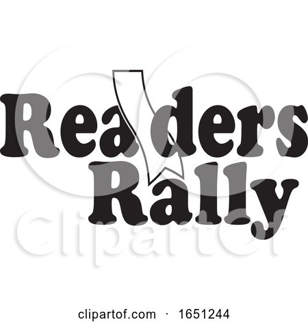 Black and White Readers Rally Design with a Bookmark by Johnny Sajem