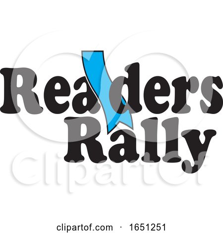 Readers Rally Design with a Blue Bookmark by Johnny Sajem